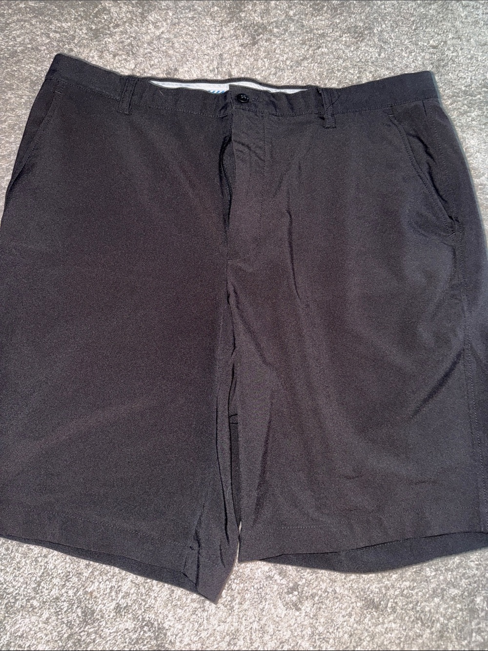 FootJoy Black Flat-Front Performance Golf Shorts